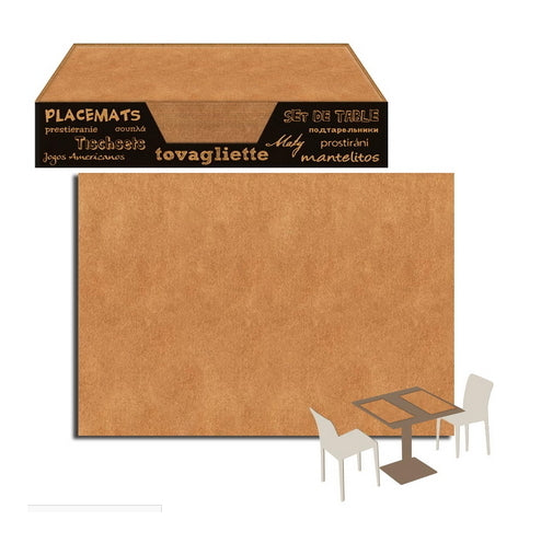 Tovagliette carta Kraft rustico–CTATRADE Articolo Tovaglietta f.to 30x48  pz.750 Avana